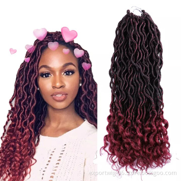 Soft Dread locks Extensions Faux Locs hair synthetic Braiding Curly Hair faux goddess locs hair extensions